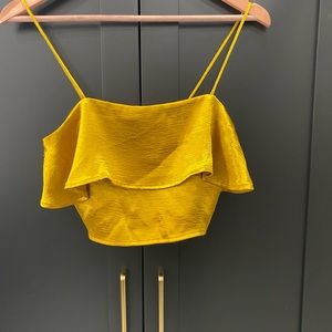 Silence + Noise Gold Crop Top | XS